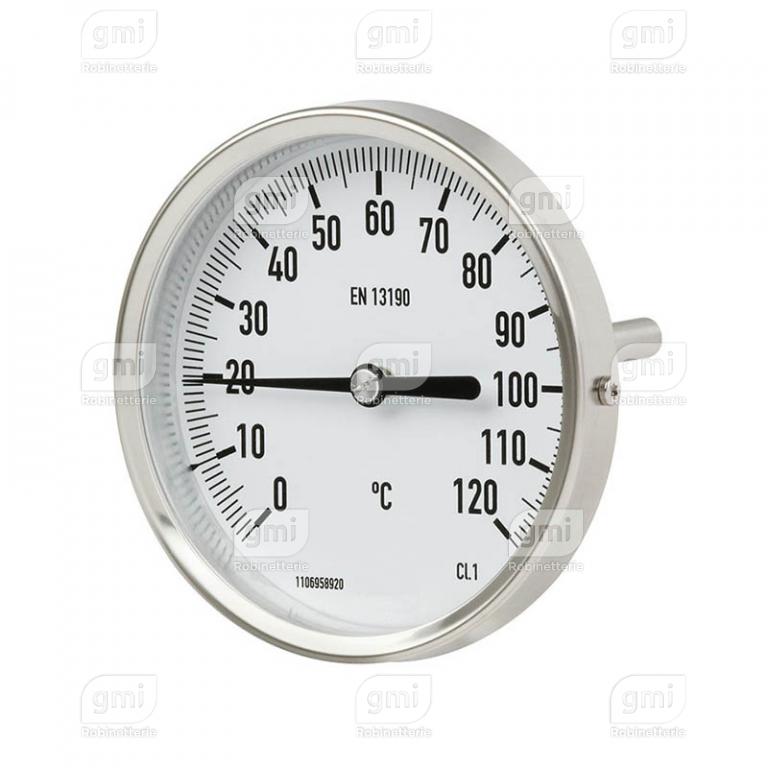Thermomètre bimétallique Axial Inox